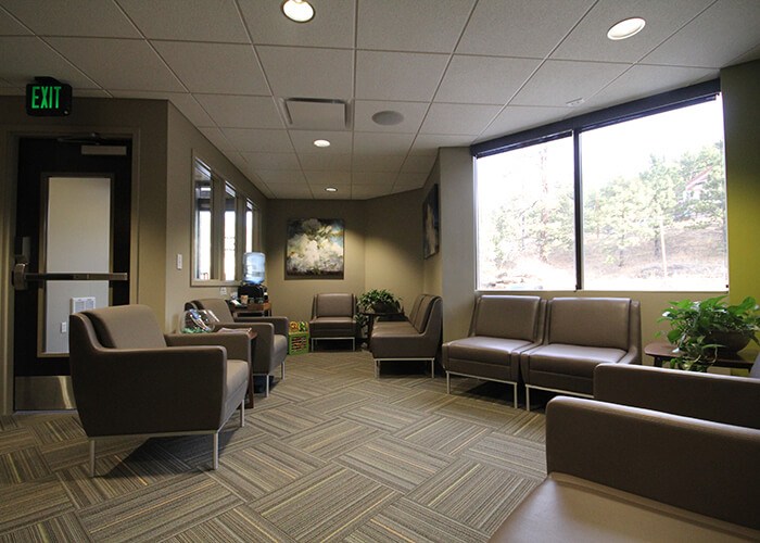 Reception area of Evergreen Dental Group