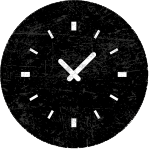 black and white clock