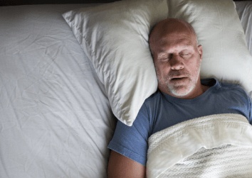 man peacefully asleep