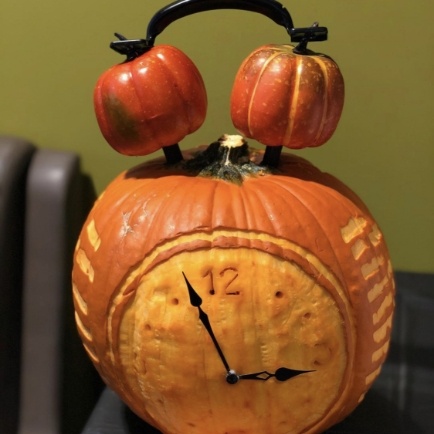 clock pumpkin