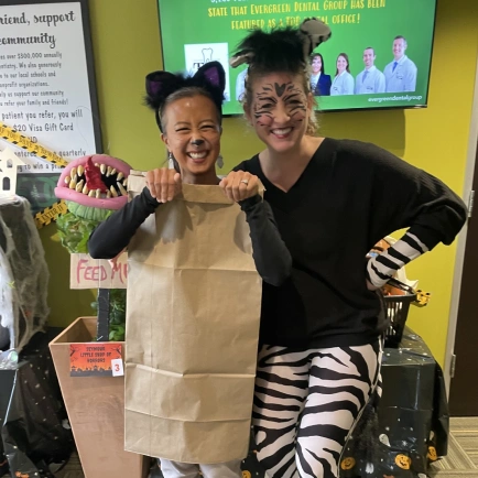 Team participating in a community volunteer program