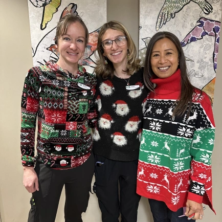 Team celebrating a seasonal community event
